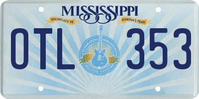 MS license plate OTL353