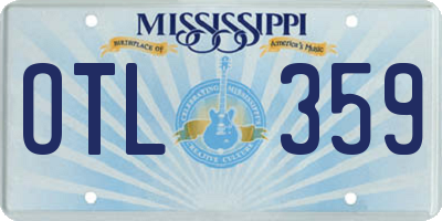 MS license plate OTL359