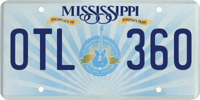 MS license plate OTL360