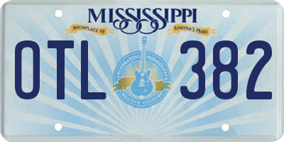 MS license plate OTL382