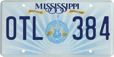 MS license plate OTL384