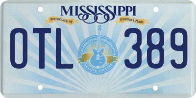 MS license plate OTL389