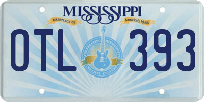 MS license plate OTL393