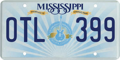 MS license plate OTL399