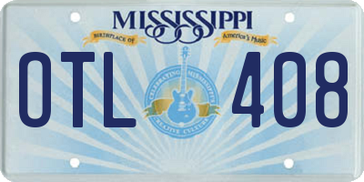 MS license plate OTL408