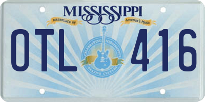 MS license plate OTL416