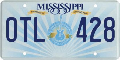 MS license plate OTL428