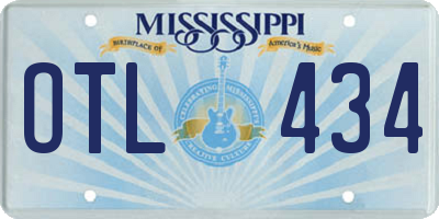 MS license plate OTL434