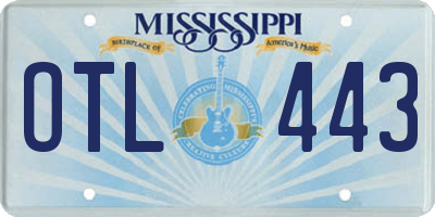 MS license plate OTL443