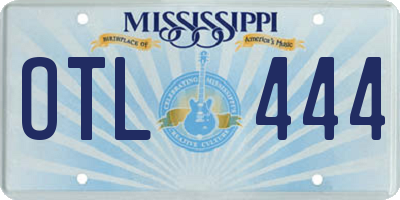 MS license plate OTL444