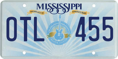 MS license plate OTL455