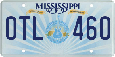 MS license plate OTL460