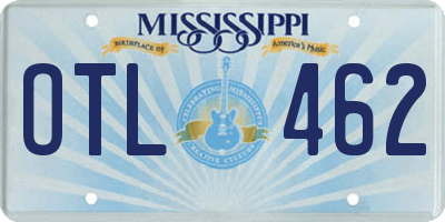 MS license plate OTL462
