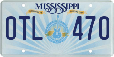 MS license plate OTL470