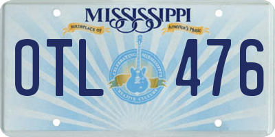 MS license plate OTL476