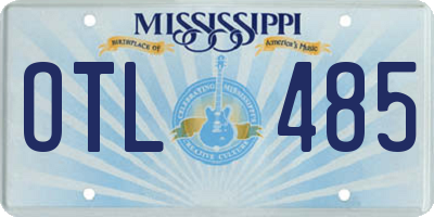 MS license plate OTL485