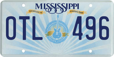 MS license plate OTL496