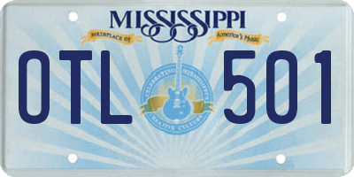 MS license plate OTL501