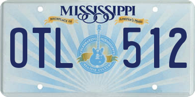MS license plate OTL512