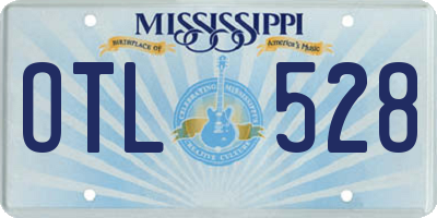 MS license plate OTL528