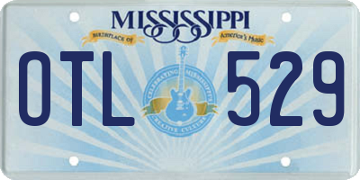 MS license plate OTL529