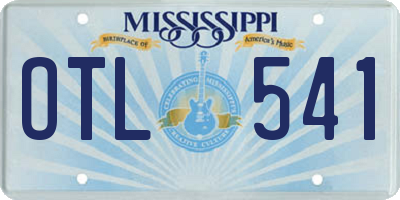 MS license plate OTL541