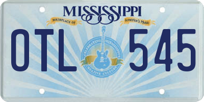 MS license plate OTL545