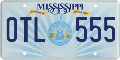 MS license plate OTL555