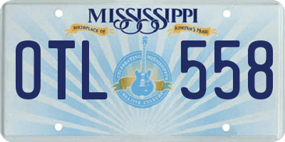 MS license plate OTL558
