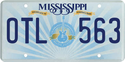 MS license plate OTL563