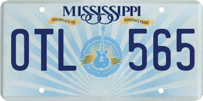 MS license plate OTL565
