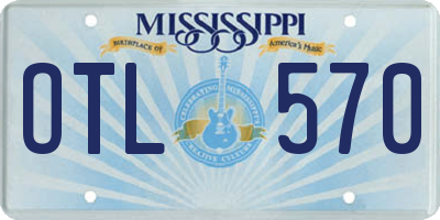 MS license plate OTL570