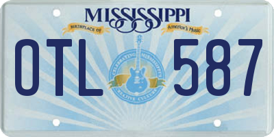 MS license plate OTL587