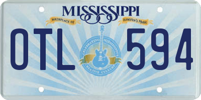 MS license plate OTL594