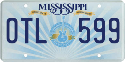 MS license plate OTL599