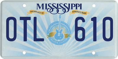 MS license plate OTL610