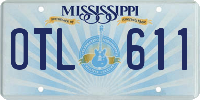 MS license plate OTL611