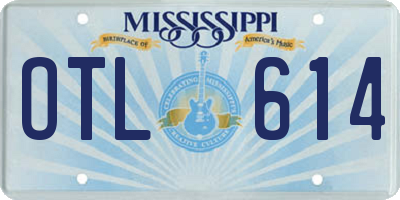 MS license plate OTL614