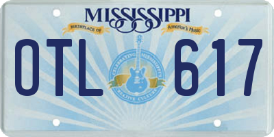 MS license plate OTL617