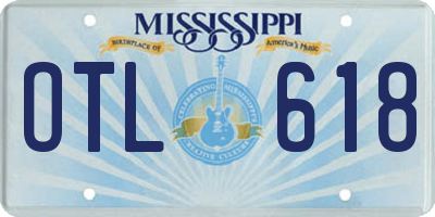 MS license plate OTL618