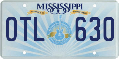 MS license plate OTL630