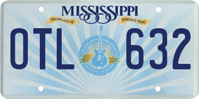 MS license plate OTL632
