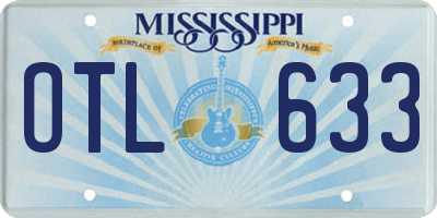 MS license plate OTL633