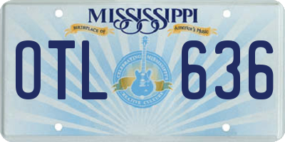 MS license plate OTL636