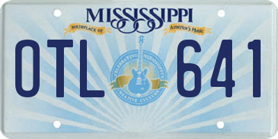 MS license plate OTL641