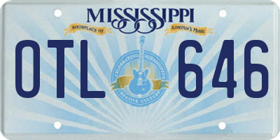 MS license plate OTL646