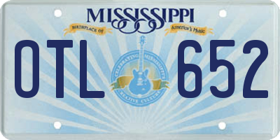 MS license plate OTL652