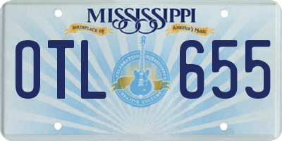 MS license plate OTL655