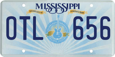 MS license plate OTL656