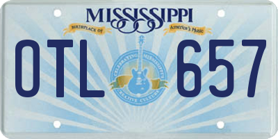MS license plate OTL657